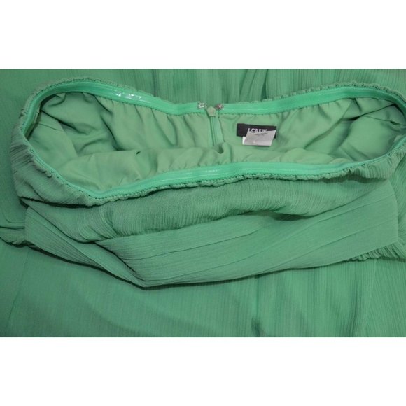 J Crew Emerald Green 100% Silk Strapless Dress - Picture 8 of 8